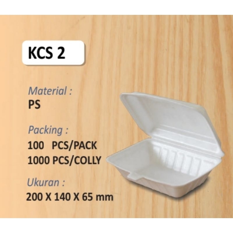 Tempat Makan Foam/Box Makan Foam KCS 2/LUX Termurah