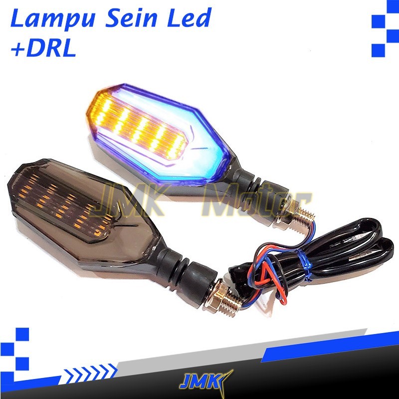 Lampu Sein Led DRL Moge Lampu Sen Universal Motor Vario CB150R Vixion Verza ADV Aerox
