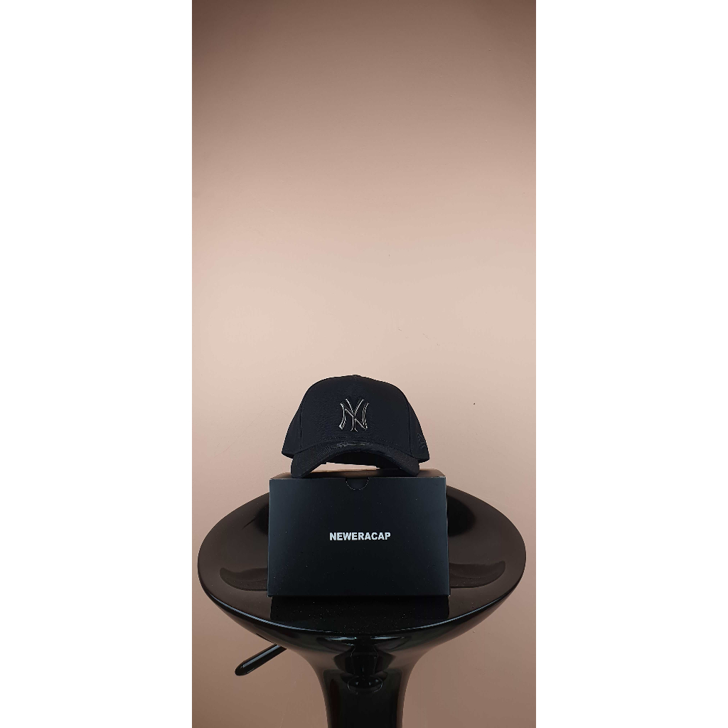 ny hitam logo besi silver Topi Pria Baseball Snapback Polos Wanita Unisex Premium