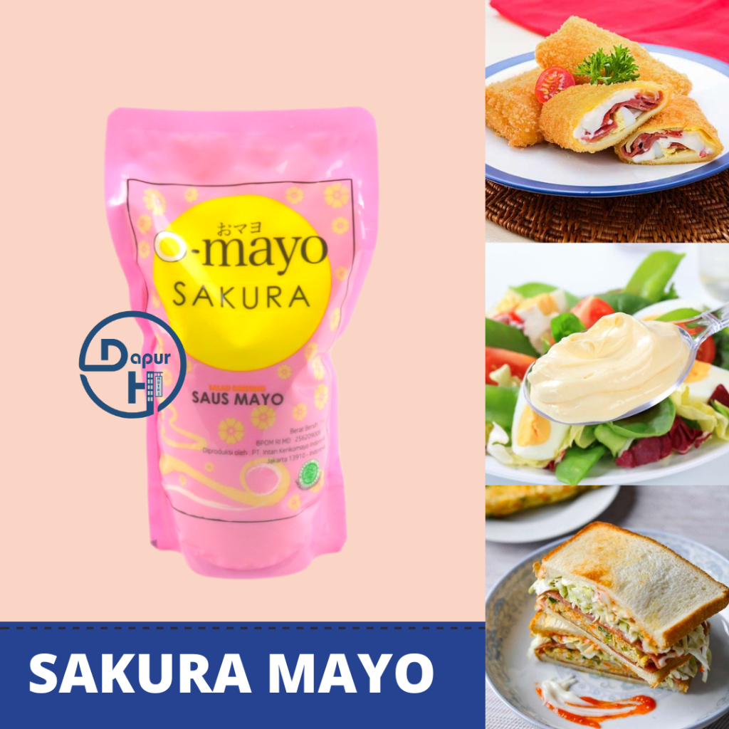 

OMAYO Sakura Mayo Ala Jepang 1 Kg Halal | Mayonnaise Original--