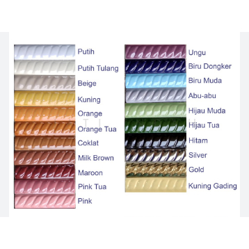 KERAMIK KUKU MACAN 10 CM LIS KERAMIK MOTIF ULIR GLOSSY COLOR / Bon-bon Lis Pinggiran Keramik