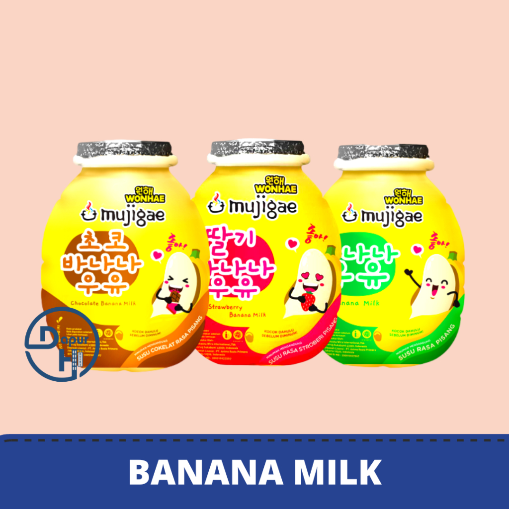 

MUJIGAE Banana Milk 250 ml Halal | Susu Korea Rasa Pisang