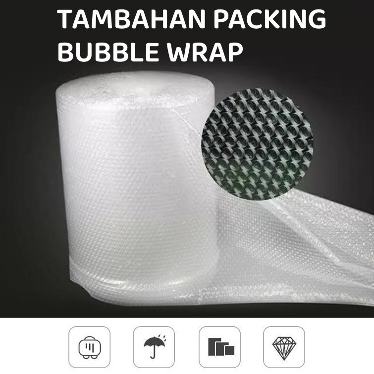 

Extra bubble wrap packing lebih aman packing