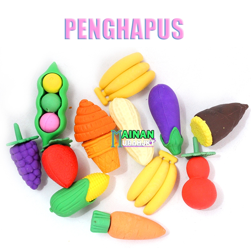 

ATK PENGHAPUS BENTUK KACANG BUAH DAN MAKANAN ISI 4 ALAT HAPUS TULIS ANAK SEKOLAH BELAJAR