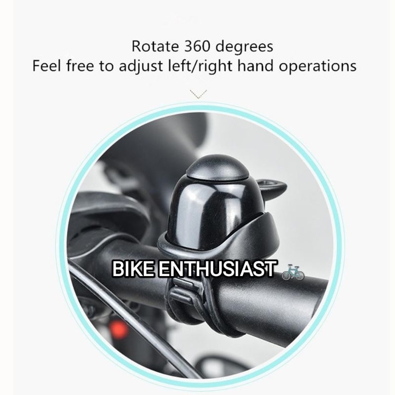 Bell Sepeda Handlebar Safety Cycling Ring Horn - YO10 - Black Bel Lonceng Sepeda Kubah Merek YOYIIGA