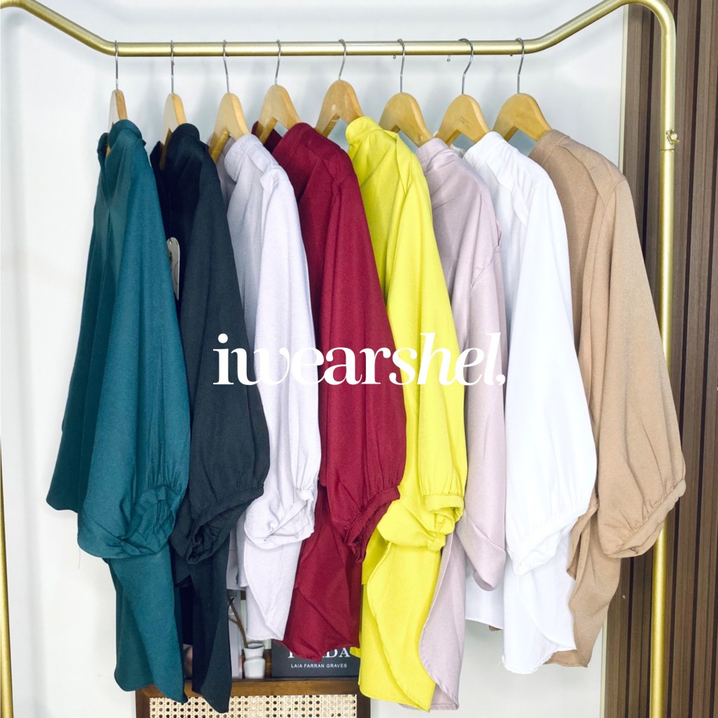 Atasan Flo - Atasan Blouse Wanita Semi Batwing Jumbo Oversize Ity Crepe