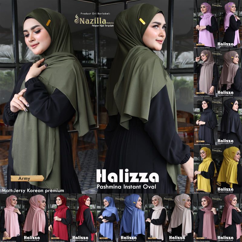 PASHMINA INSTAN JERSEY OVAL HALIZZA ORI NAZILLA / PASHMINA INSTAN JERSEY OVAL