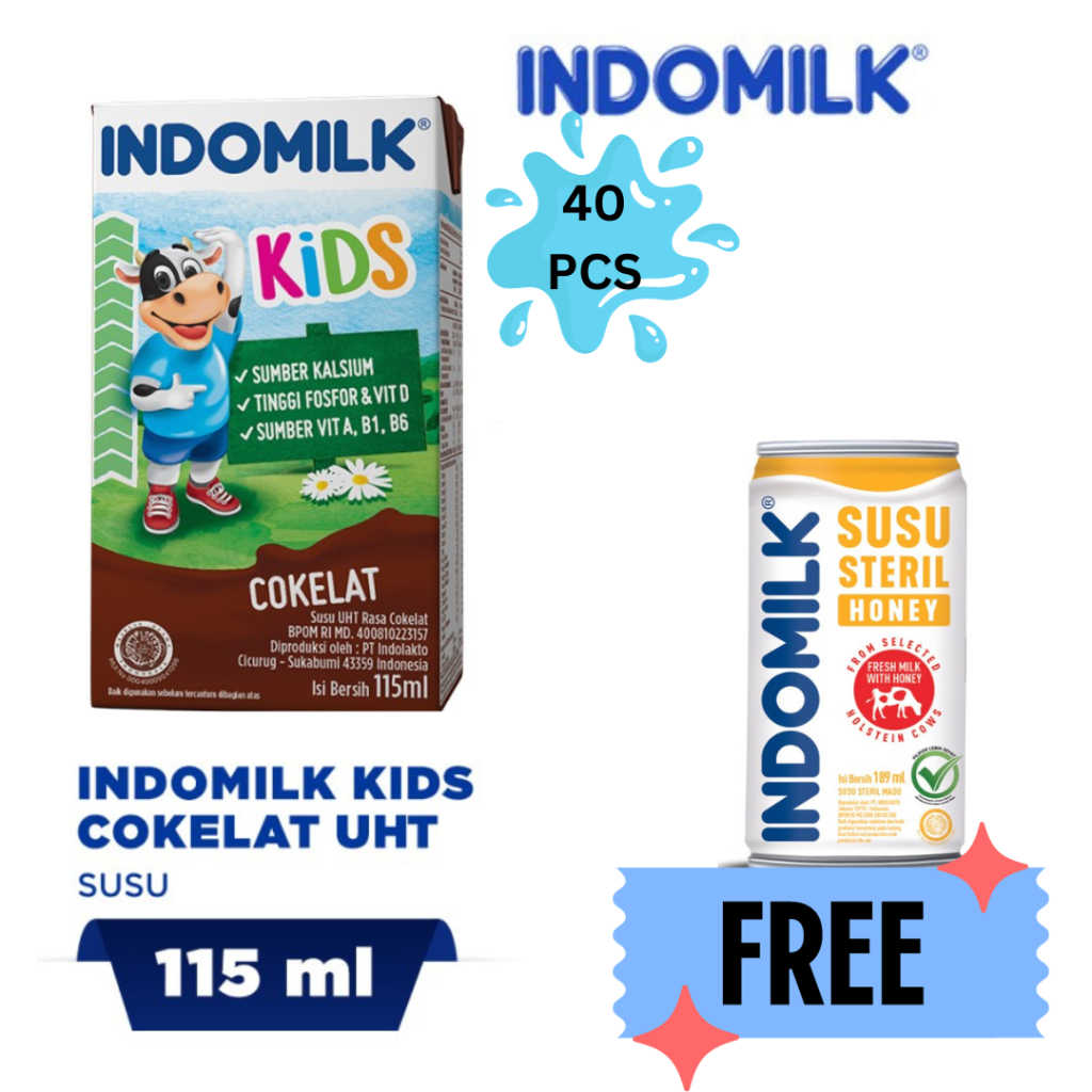 

BUY 1 GET 1 | INDOMILK KIDS SUSU UHT KOTAK KEMASAN 115ML GRATIS SUSU KALENG STERIL 189ML