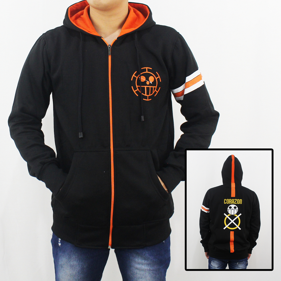 JAKET HOODIE ONE PIECE TRAFALGAR CORAZON - JAKET CORAZON ONE PIECE - JAKET ONE PIECE CORAZON - LUFFY