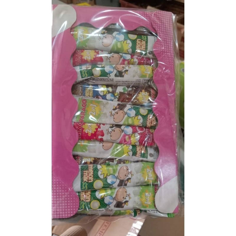 Parago 2 in 1 chew candy 1 kotak isi 80 pcs