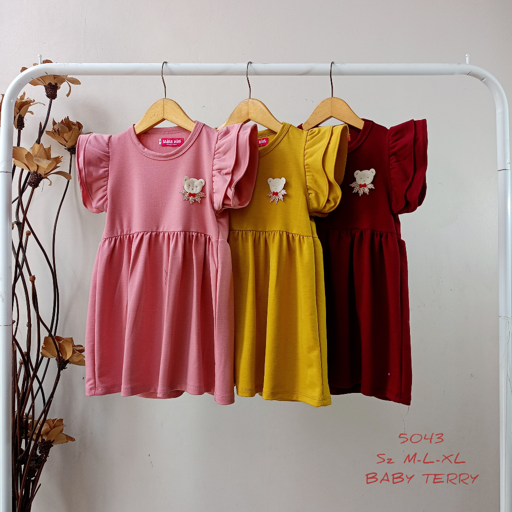 Grosir & Ecer 1-4 Tahun Saibakids Dress In Daisy Flower - Dress Baju Anak Perempuan Cantik Dress Bal