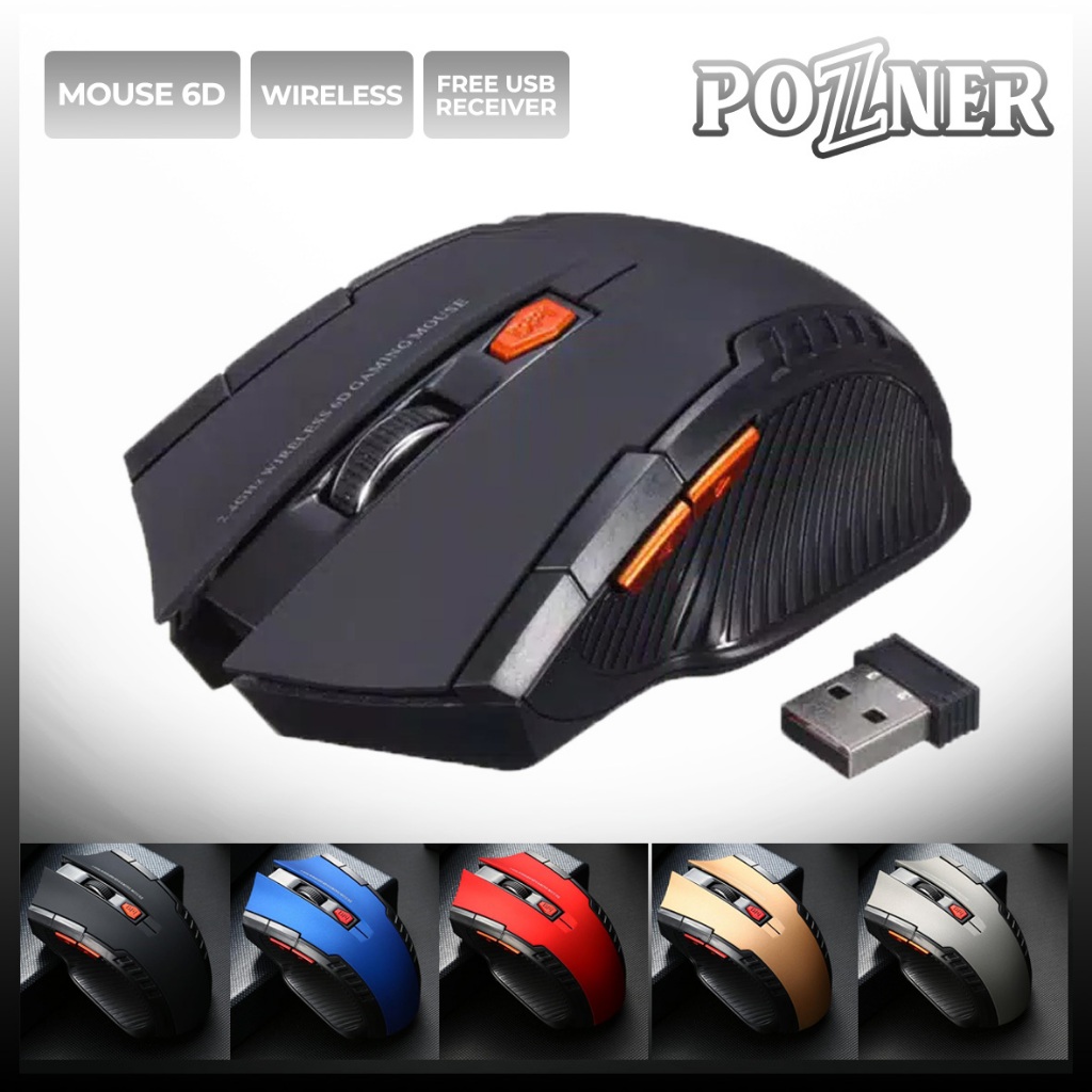 Mouse GAMING Wireless POZNER MOUSE 6D USB 2.4GHz Optical Mouse
