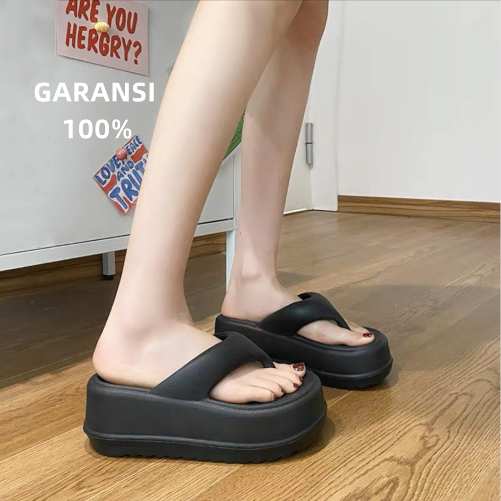 Sandal Wanita Jepit Jelly Wedges Import Korea Style