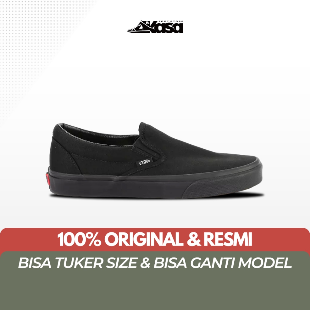 VANS SLIP ON CLASSIC BLACK BLACK