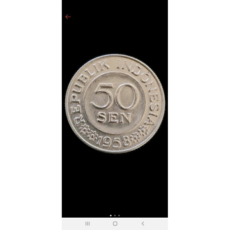 koin 50sen tahun 1958