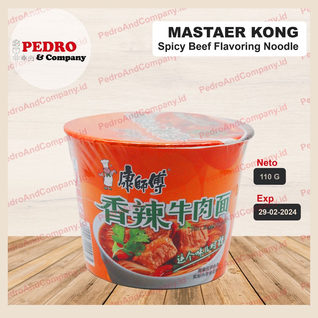 

Master kong hot beef pedas CUP noodle 108 gram - indomi instant mie import china rasa daging pedas