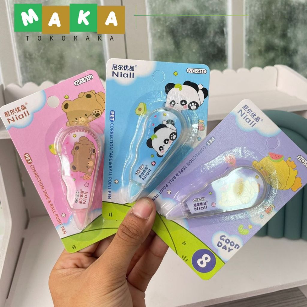 

tipe x niall good day cat CT 1001 correction tape kucing tip ex roll tip x pita perlengkapan alat tulis kantor sekolah