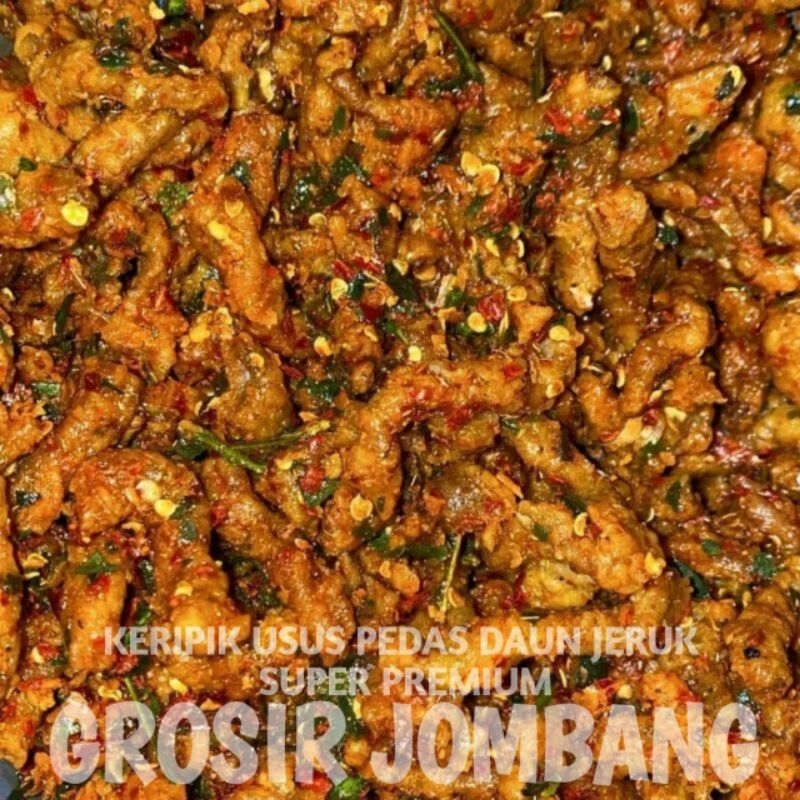 

keripik usus pedas daun jeruk crispy 1kg