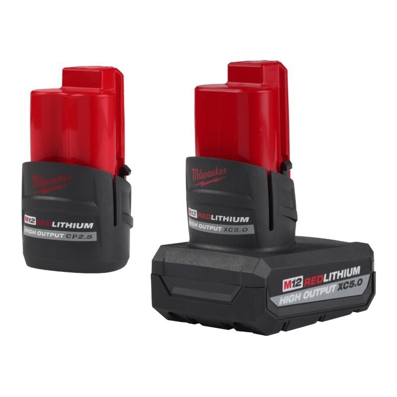 MILWAUKEE M12 BATTERY 2.5Ah & 5Ah HIGH OUTPUT ORIGINAL