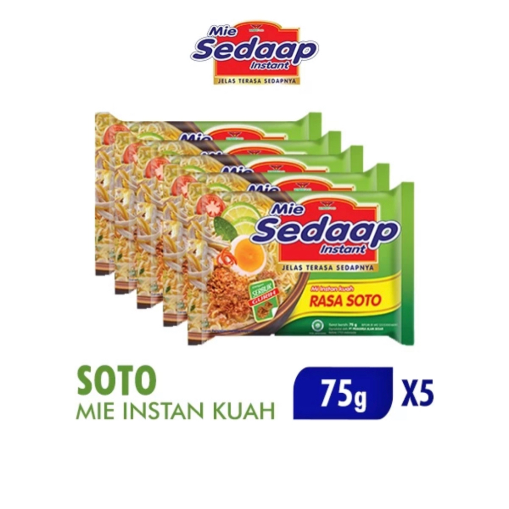 

Mie Sedap Soto Instan 75gr isi 5pcs