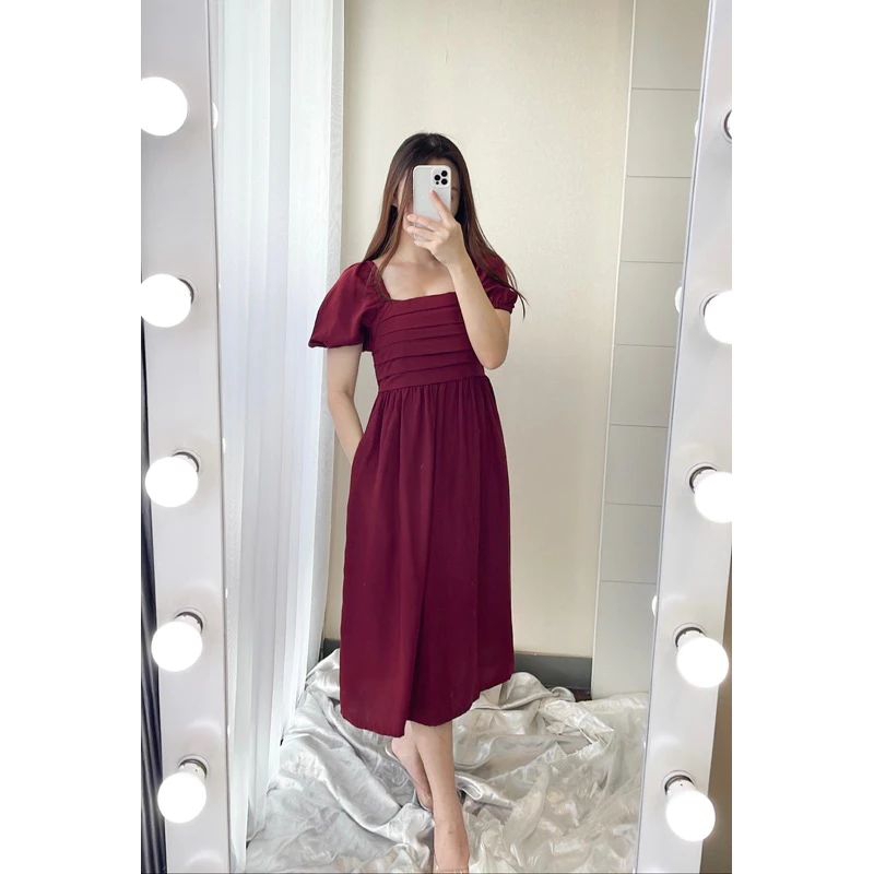 Elisa - Dress Sabrina, Dress Kasual, Dress Korea, Dress Jumbo