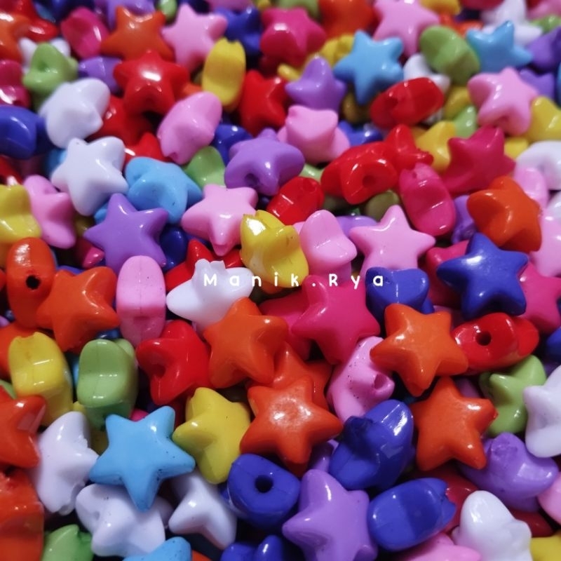 Manik Mote Love Bintang Bold Mix Warna 20 gr