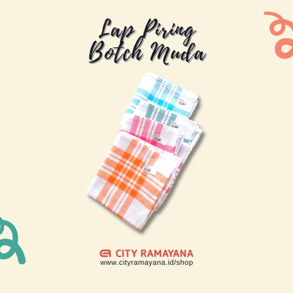 [[BOTCH WARNA TERANG]] ISI 4PCS Serbet Dapur 60x60CM | Serbet Besar Serbet Lebar Tebal Kain Lap Meja