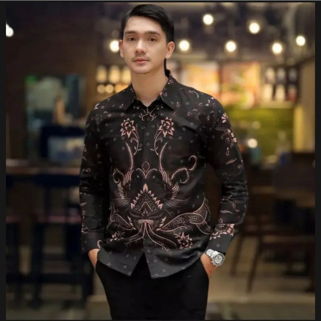 Kemeja Barik Lengan Panjang Baju Barik Batek Rmja Btik Kmja Kantor Kemeja Pria Pesta Kondangan Kemeh