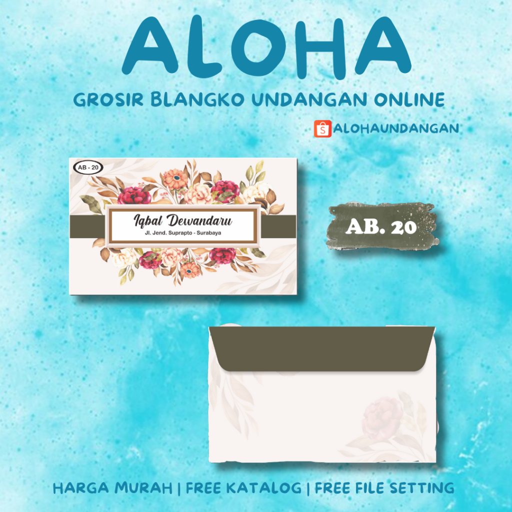 

AMPLOP KONDANGAN NIKAH FALAH AB 20 50 PCS UKURAN TANGGUNG | Aloha Undangan