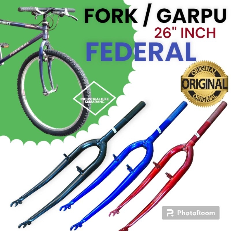 (PLATINUM) Fork Sepeda 26 inch Garpu Federal Standar MTB 26inc Porok Depan Model Drat Standart Drat Ulir