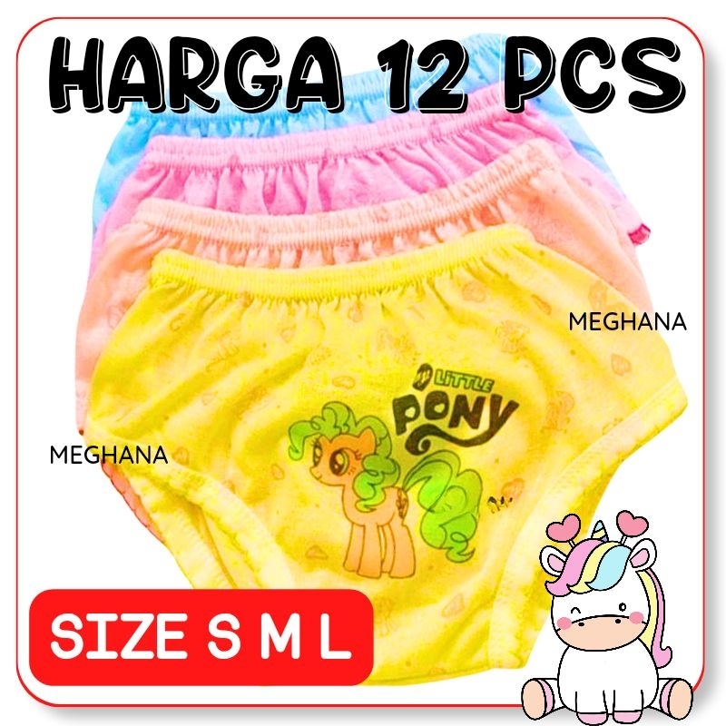 12 PCS CELANA DALAM ANAK PONY OB MURAH
