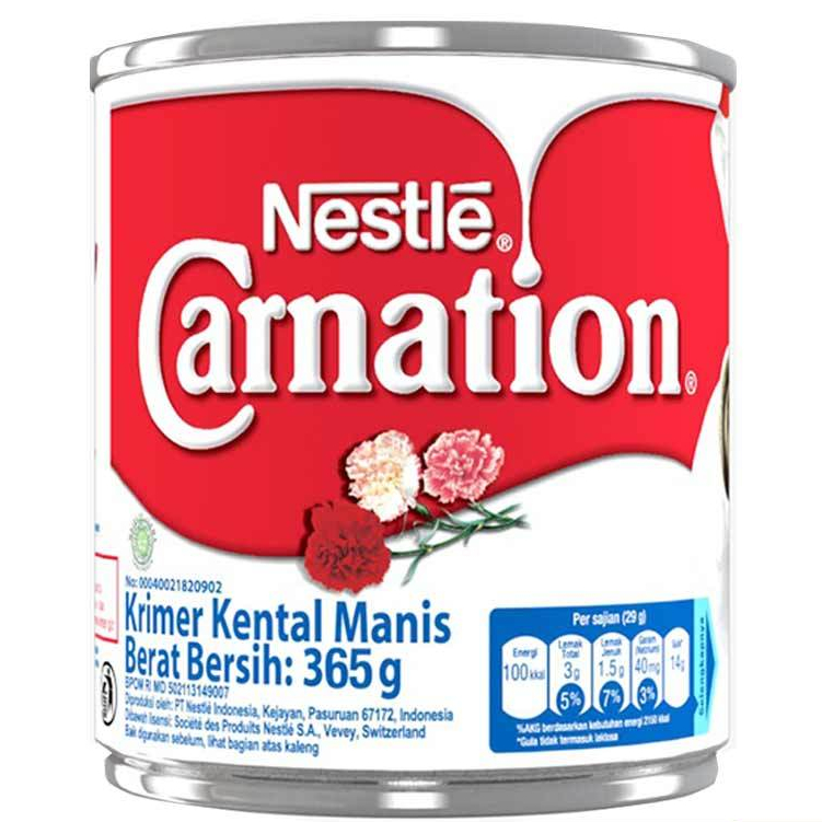 

SUSU KENTAL MANIS SKM CARNATION 365 GRAM KRIMER KENTAL MANIS NESTLE CARNATION 365GR