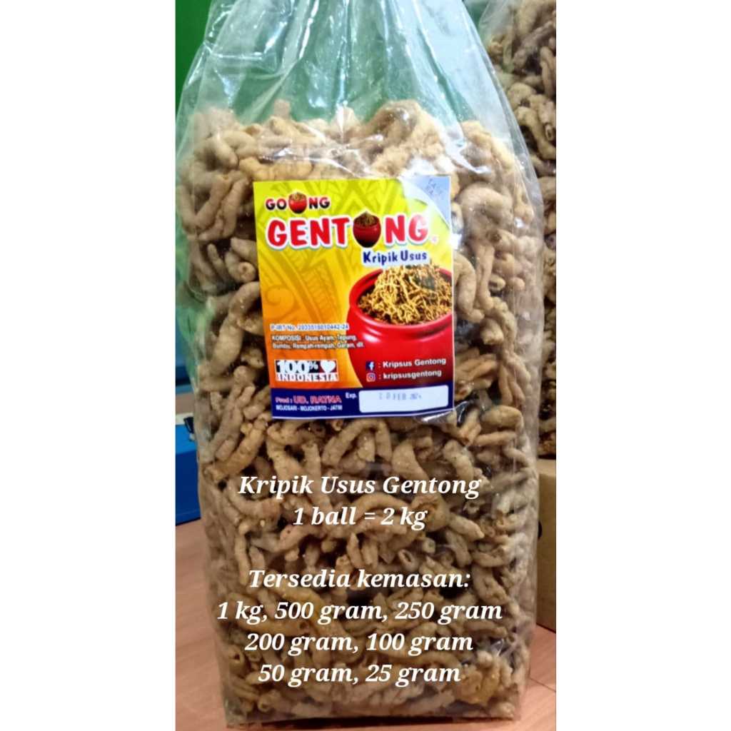 

Kripik Usus Gentong 2kg Renyah Enak Terlaris Expired Februari 2024