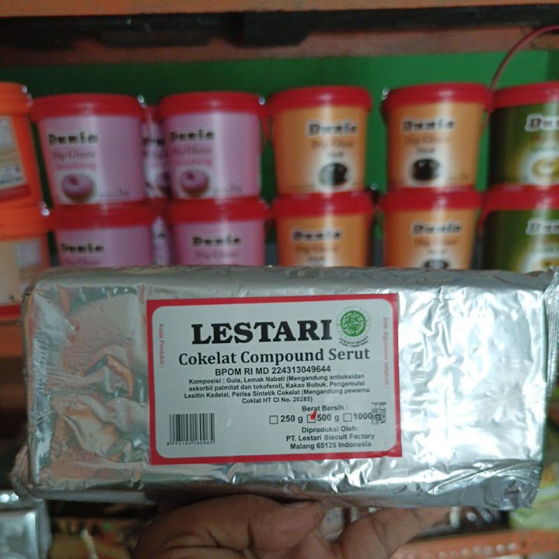 

lestari cokelat compound coklat lestari batang 250gr dan 500gr