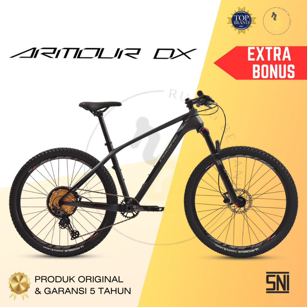 Sepeda MTB PACIFIC 27.5 ARMOUR DX CARBON FRAME (12 SPEED) Hydraulic