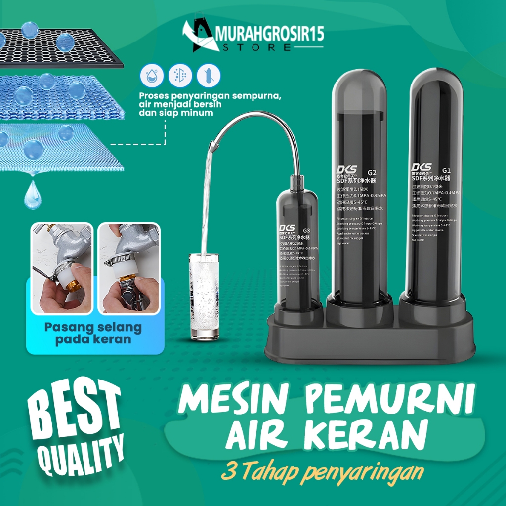 Mesin Filter Air Pemurni Air Keran Saringan Air PDAM Tanah / Sehat / Filter Air / Filter