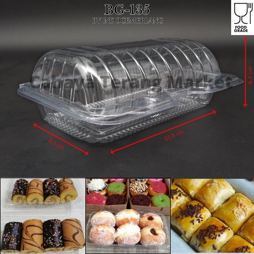 50 pcs Mika Bolu Gulung BG 135 Roll Cake Bolu Gulung 15,5 cm Mika Kue Bolu isi 50