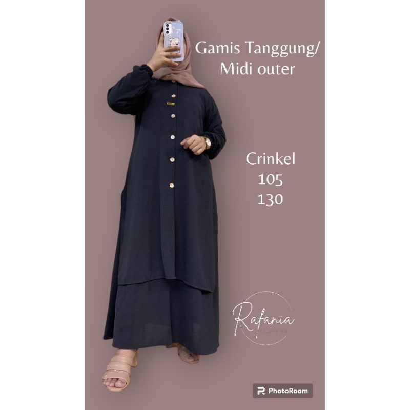 Gamis hitam/midi hitam