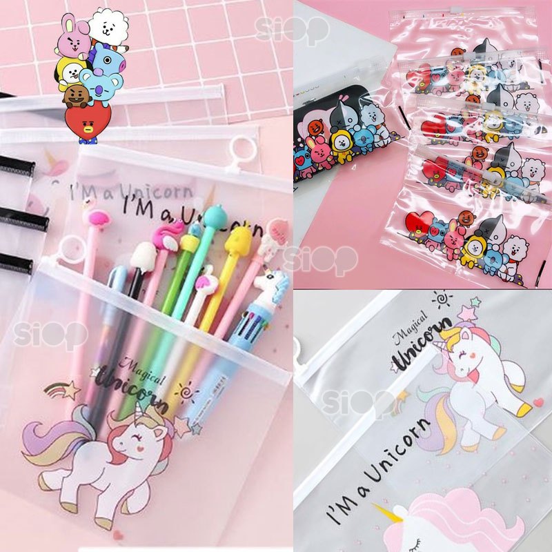 

Zipper Ziplock Pouch Transparan Motif/Karakter/Kartun