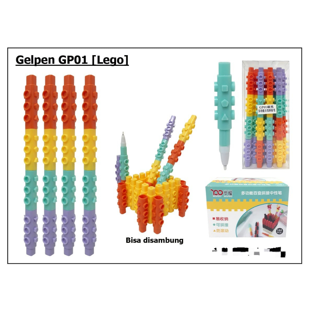 

PENA PEN GEL BONGKAR PASANG LEGO BALLPEN 1BUAH PULPEN