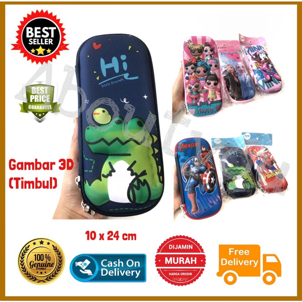 

PREMIUM Kotak Pensil Hard Case 3D Timbul Pensil Case Fancy Karakter BESAR