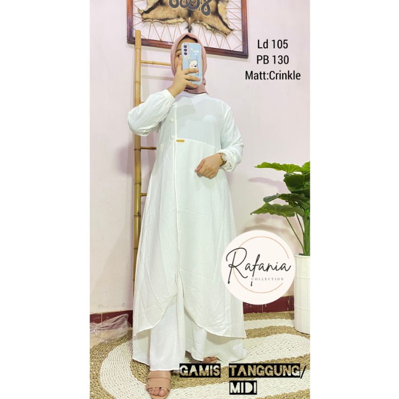Gamis putih/midi putih