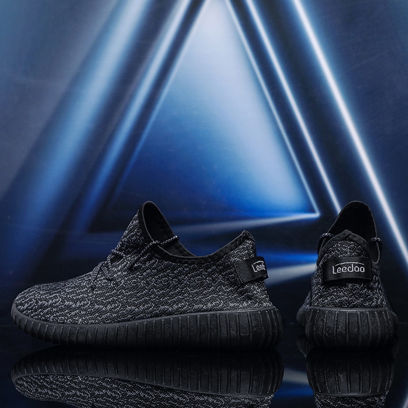 Leedoo Sepatu Pria Sneakers Casual Running Fashion Sport Sepatu Terbaru Kekinian Shoe Black Natural MR207 Image 6