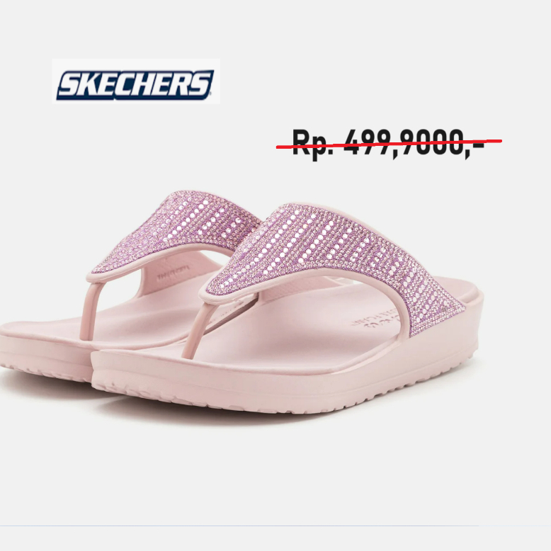 Original SKECHERS WOMENS CALI BREEZE 39 Sandal Sendal Wanita Gliter