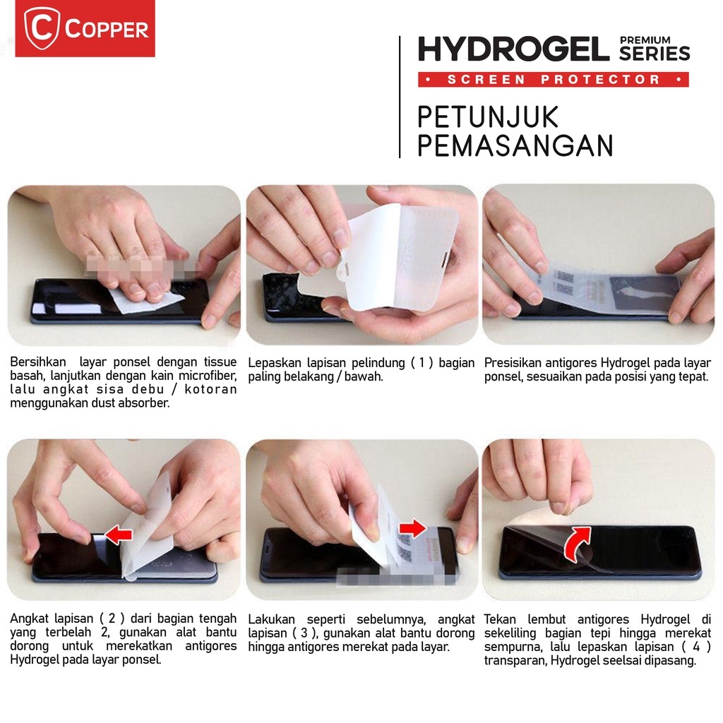 COPPER CLEAR Oppo Reno 10 (5G) - Anti Gores Hydrogel | Not Tempered Glass