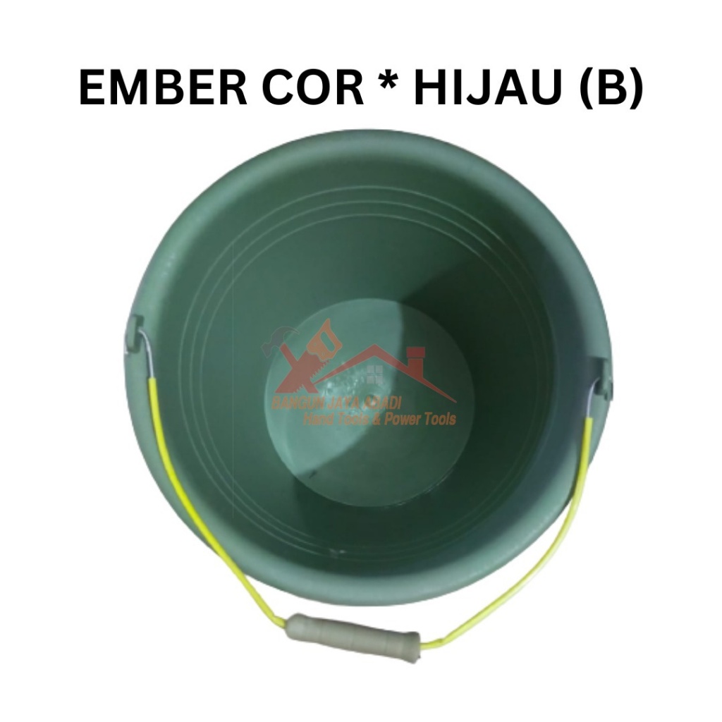 Ember Plastik Hijau | Ember Cor Anti Pecah | Ember Bangunan BESAR BJA