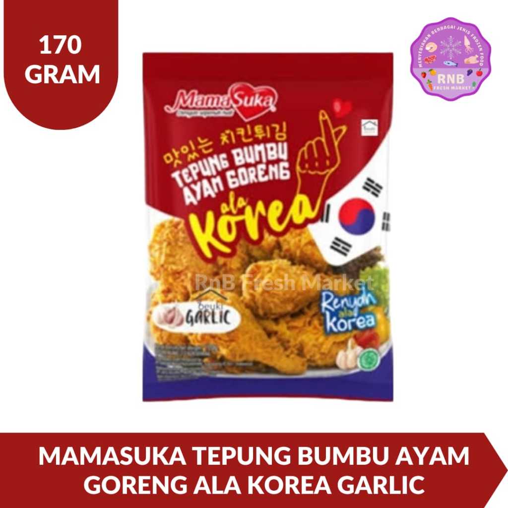 

Mamasuka Tepung Bumbu Ayam Goreng Ala Korea Garlic 170 Gram