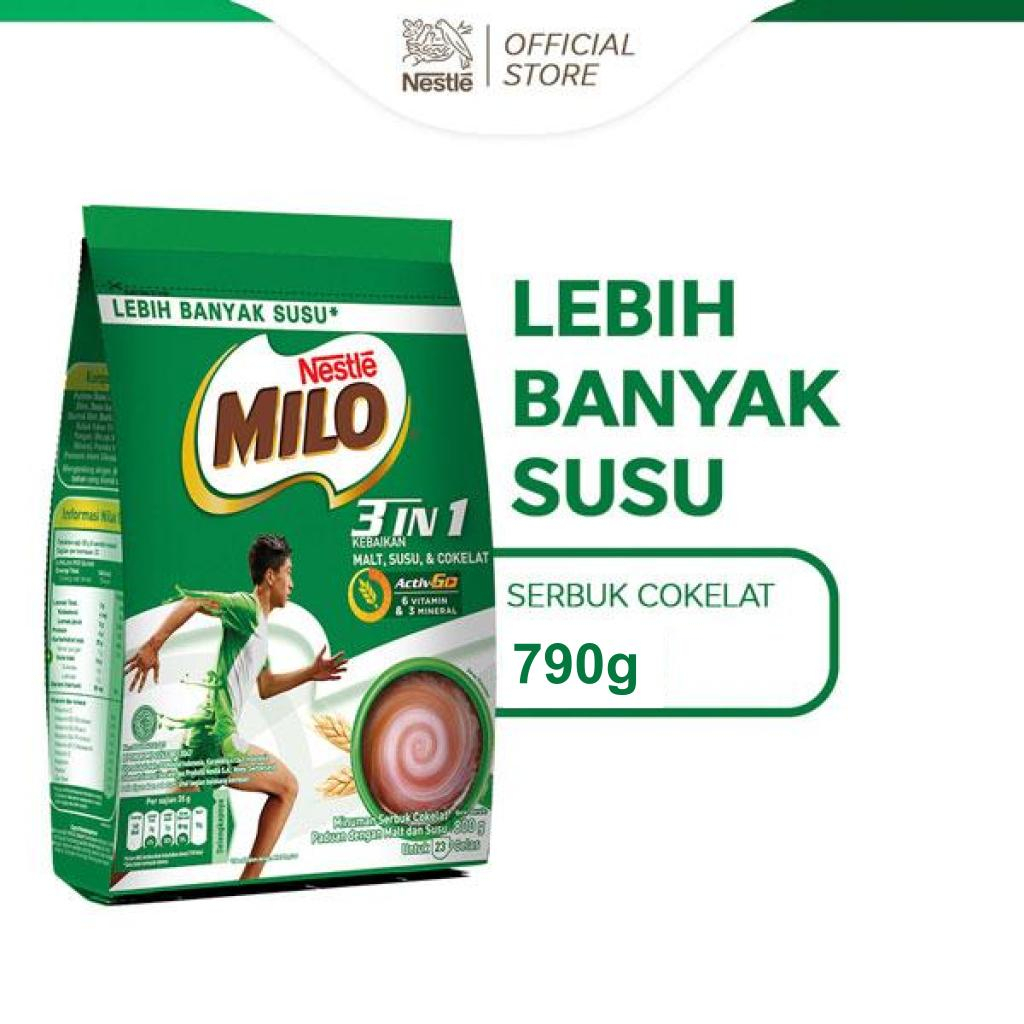 

MILO 3in1 ACTIV-GO Susu Coklat Pouch 790g