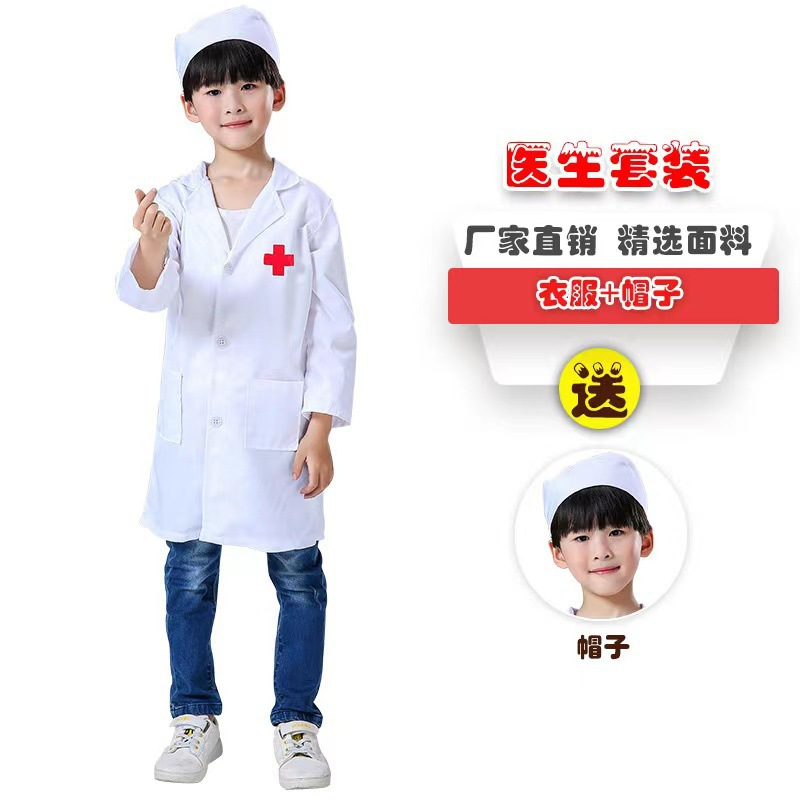 Baju Medical Dokter-Dokteran Anak / Baju Dokter-Dokteran Anak/ Celemek Dokter-Dokteran Anak