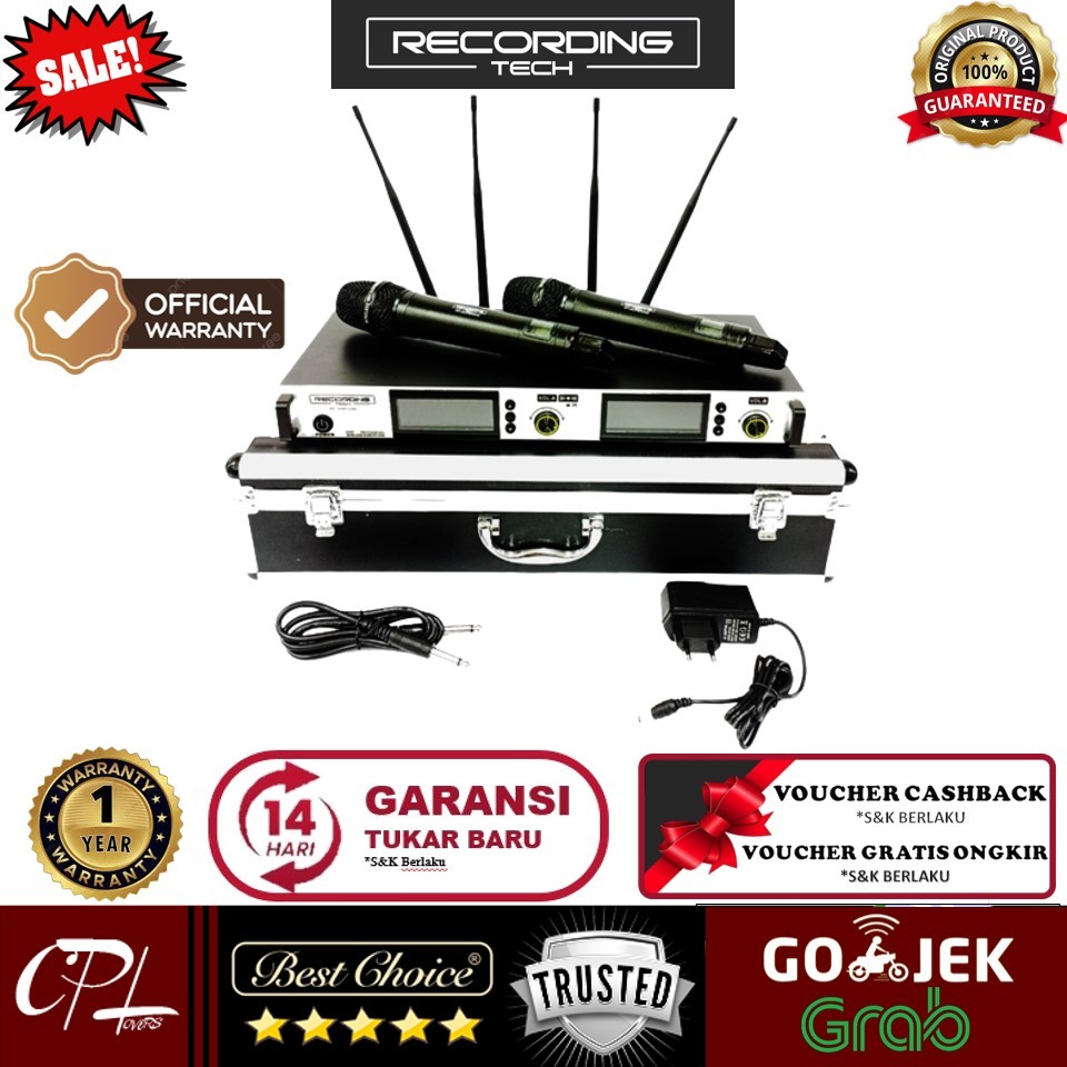 Recording Tech RT-SUPER 200 Mic Wireless - GARANSI RESMI